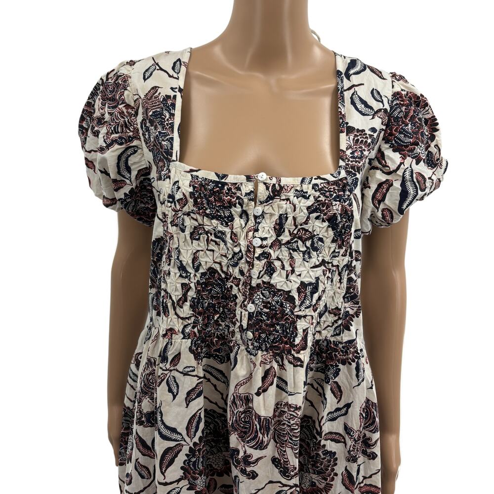 House of Harlow 1960 Floral Peasant Puff Sleeve Dress - Picture 4 of 12